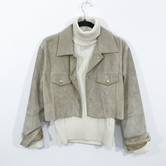 Vintage Cropped Suede Jacket - Picture 1 of 15
